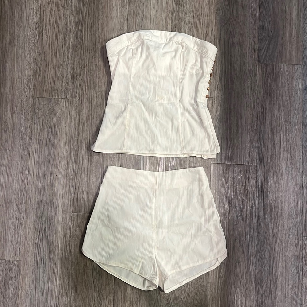 Adorable Free People Strapless Top/Short Set, size XS